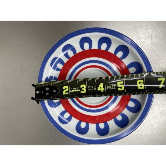 Lot Of 4 Hearthstone Block Vista Alegre Portugal Colorful Red Blue Saucer Plates - Picture 7 of 7